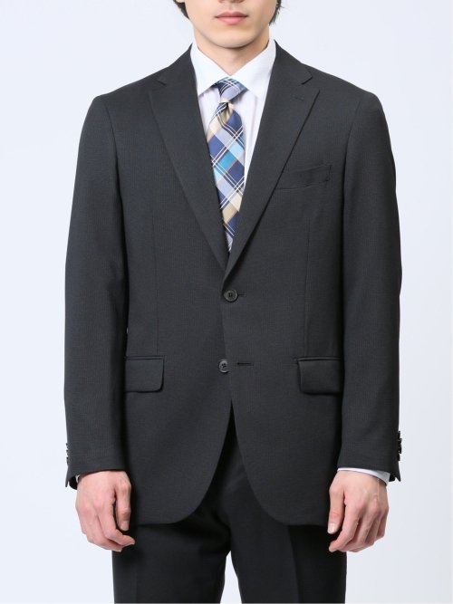 ストレッチウォッシャブル レギュラーフィット 2ボタン2ピーススーツ マイクログレー
