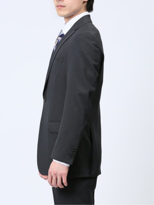 ストレッチウォッシャブル レギュラーフィット 2ボタン2ピーススーツ マイクログレー