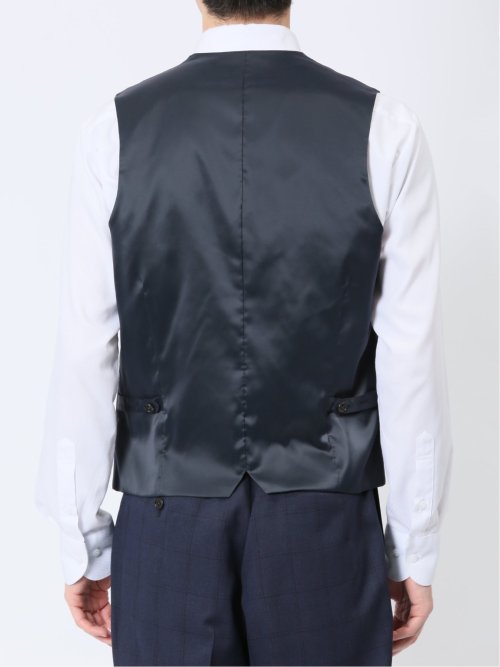 ストレッチウォッシャブル レギュラーフィット 2ボタン3ピーススーツ ウィンドペン紺