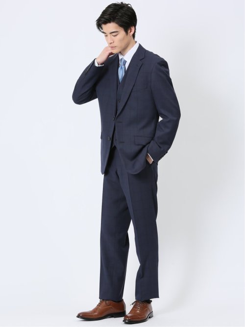 ストレッチウォッシャブル レギュラーフィット 2ボタン3ピーススーツ