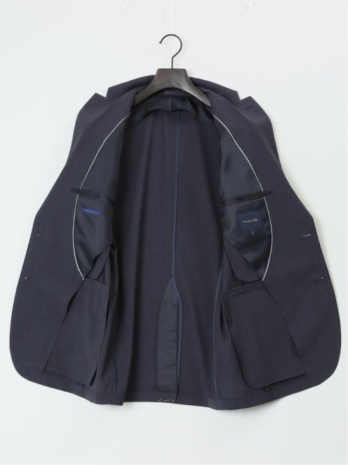 軽量ストレッチ レギュラーフィット 2ボタン2ピーススーツ 千鳥紺