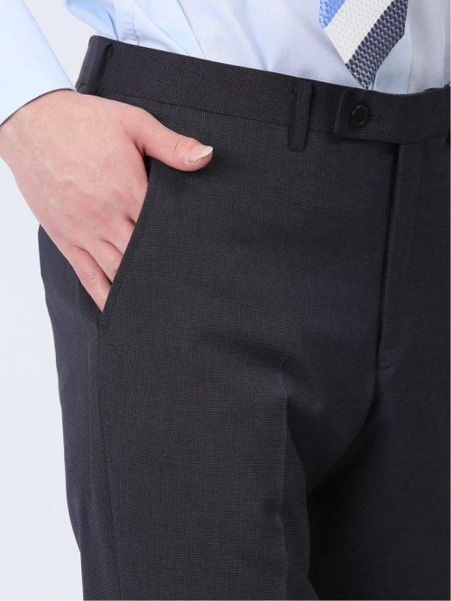 軽量ストレッチ レギュラーフィット 2ボタン2ピーススーツ 千鳥紺