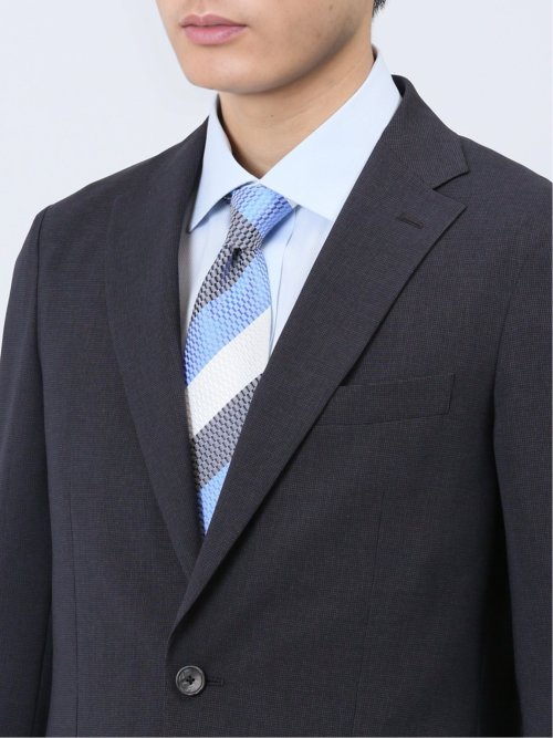 軽量ストレッチ レギュラーフィット 2ボタン2ピーススーツ 千鳥紺