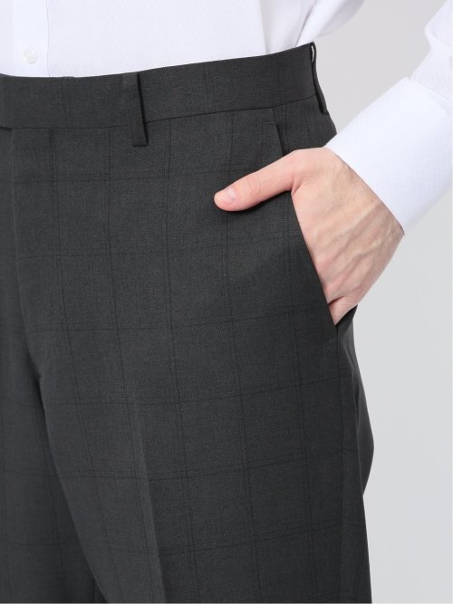 ストレッチウォッシャブル レギュラーフィット 2ボタン3ピーススーツ ウィンドペングレー