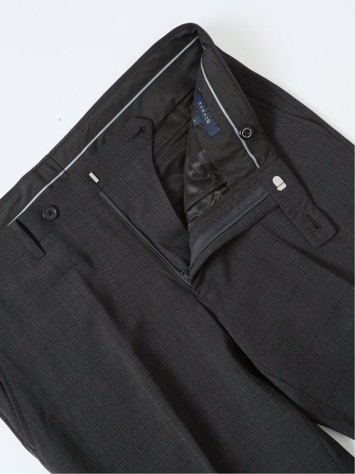 軽量ストレッチ レギュラーフィット 2ボタン2ピーススーツ チェックグレー