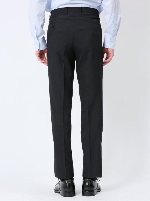 ストレッチウォッシャブル スリムフィット 2ボタン2ピーススーツ ジオメトリック黒