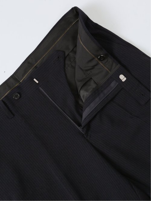 ストレッチウォッシャブル レギュラーフィット 2ボタン2パンツスーツ ストライプ紺