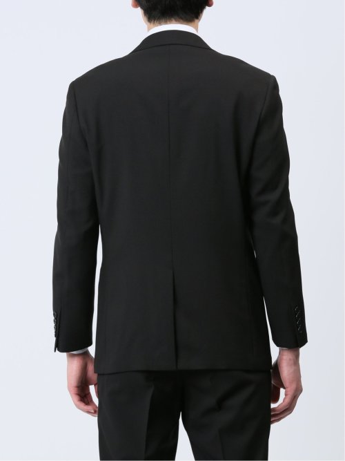 ストレッチウォッシャブル レギュラーフィット 2ボタン2パンツスーツ 組織黒