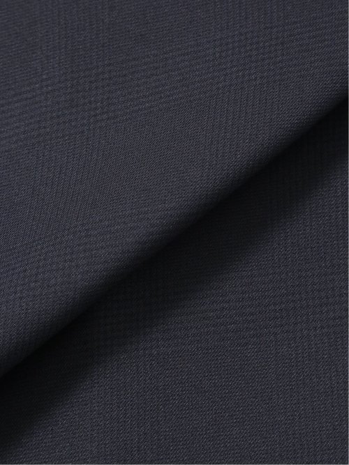 ストレッチウォッシャブル スリムフィット 2ボタン3ピーススーツ チェック紺