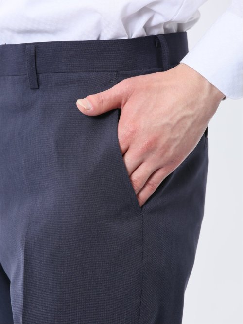 ストレッチウォッシャブル レギュラーフィット 2ボタン2ピーススーツ 組織青