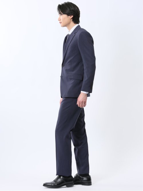 ストレッチウォッシャブル レギュラーフィット 2ボタン2ピーススーツ 組織青