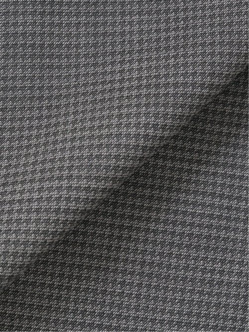 光沢ウール混 スリムフィット 2ボタン3ピーススーツ 千鳥グレー