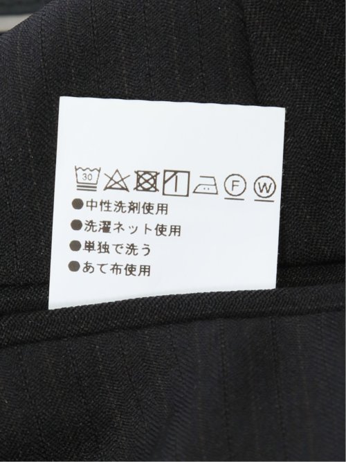 ストレッチウォッシャブル スリムフィット 2ボタン3ピーススーツ ストライプ黒