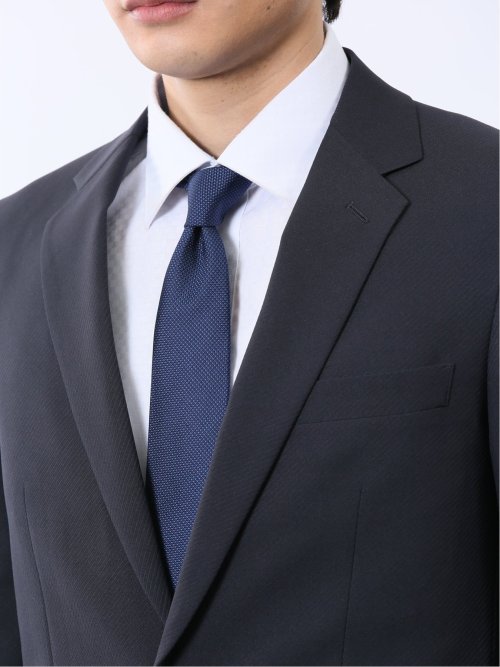 ストレッチウォッシャブル スリムフィット 2ボタン2ピーススーツ カルゼ紺