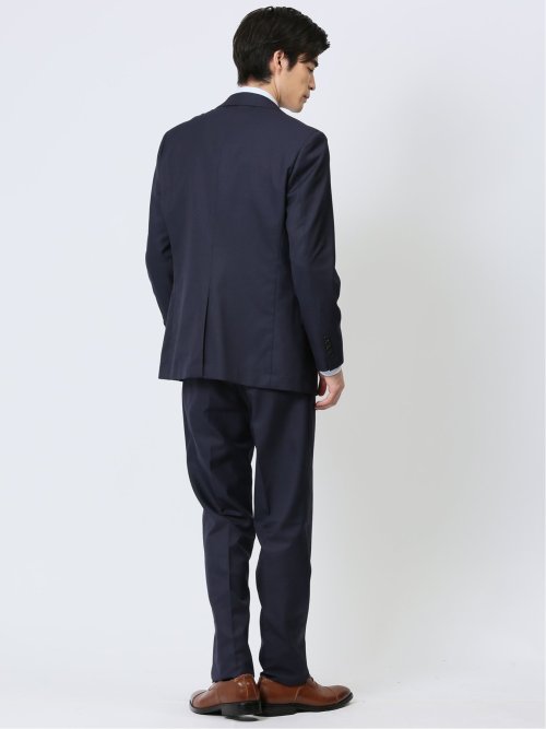 ウール混 レギュラーフィット 2ボタン3ピーススーツ シャドー