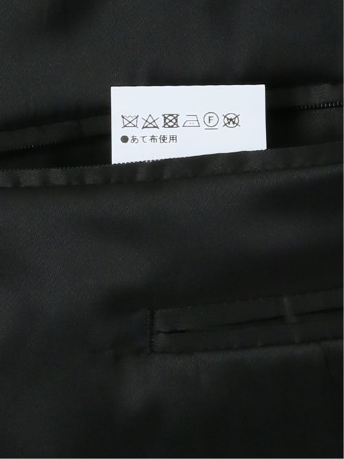 光沢ウール混 スリムフィット 2ボタン3ピーススーツ シャドーチェック紺