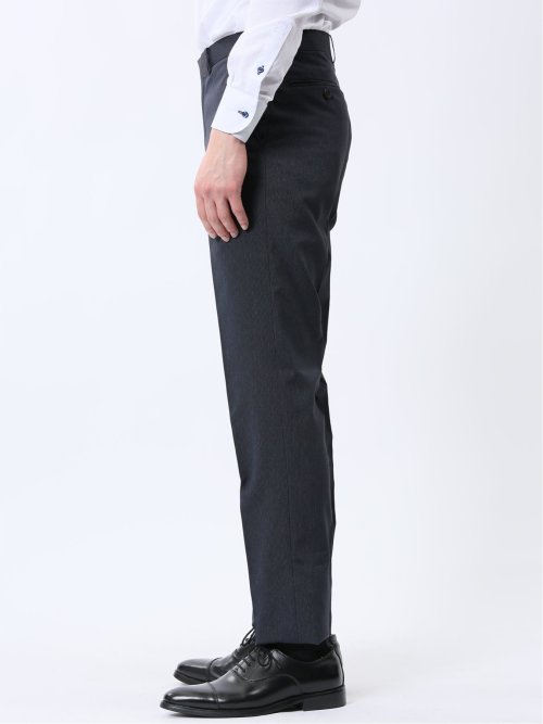 ストレッチウォッシャブル スリムフィット 2ボタン2ピーススーツ ストライプ紺