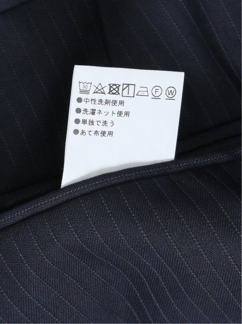 ウール混 レギュラーフィット 2ボタン2ピーススーツ ストライプ紺