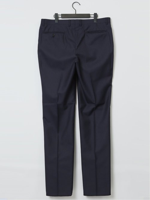 ウール混 レギュラーフィット 2ボタン2ピーススーツ ストライプ紺