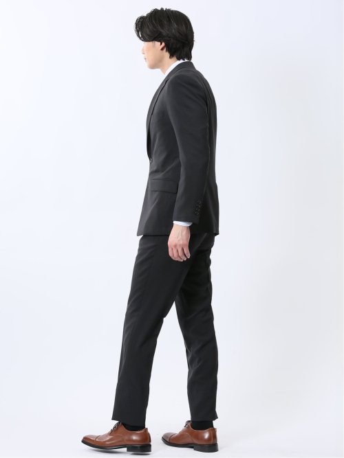 ストレッチウォッシャブル レギュラーフィット 2ボタン2ピーススーツ ストライプグレー