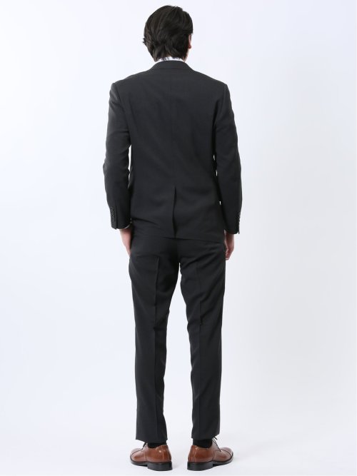 ストレッチウォッシャブル レギュラーフィット 2ボタン2ピーススーツ ストライプグレー