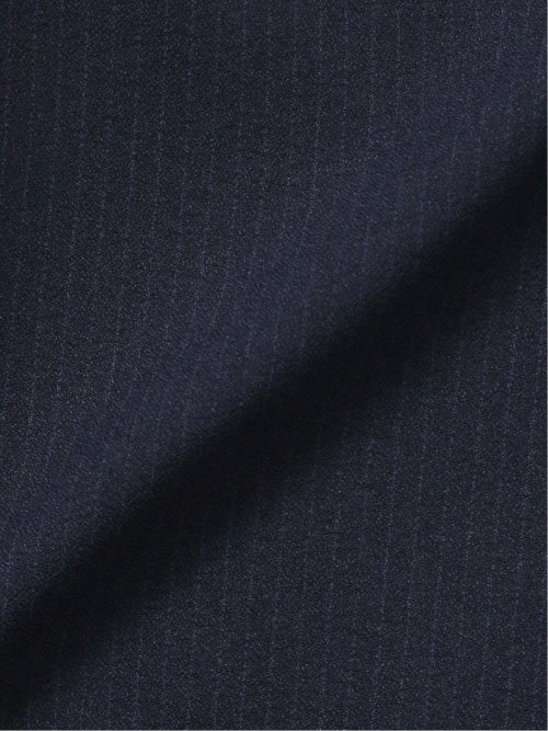 ストレッチウォッシャブル スリムフィット 2ボタン2ピーススーツ ストライプ紺