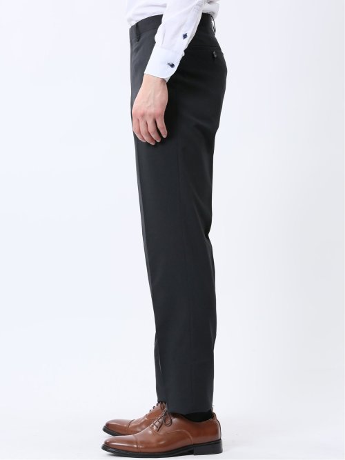 ストレッチウォッシャブル レギュラーフィット 2ボタン2ピーススーツ シャドーストライプ黒