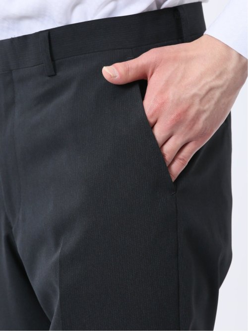 ストレッチウォッシャブル レギュラーフィット 2ボタン2ピーススーツ シャドーストライプ黒