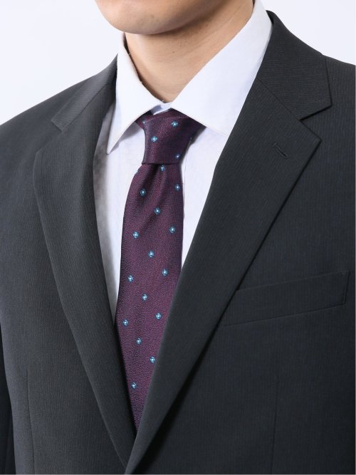 ストレッチウォッシャブル レギュラーフィット 2ボタン2ピーススーツ シャドーストライプ黒