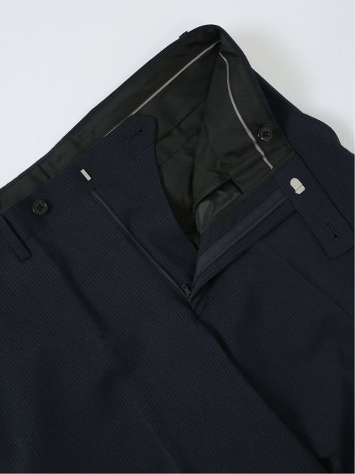 ストレッチウォッシャブル レギュラーフィット 2ボタン2ピーススーツ ストライプ青