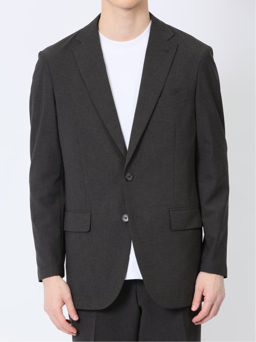 軽量ストレッチ レギュラーフィット 2ボタン2ピーススーツ 千鳥黒