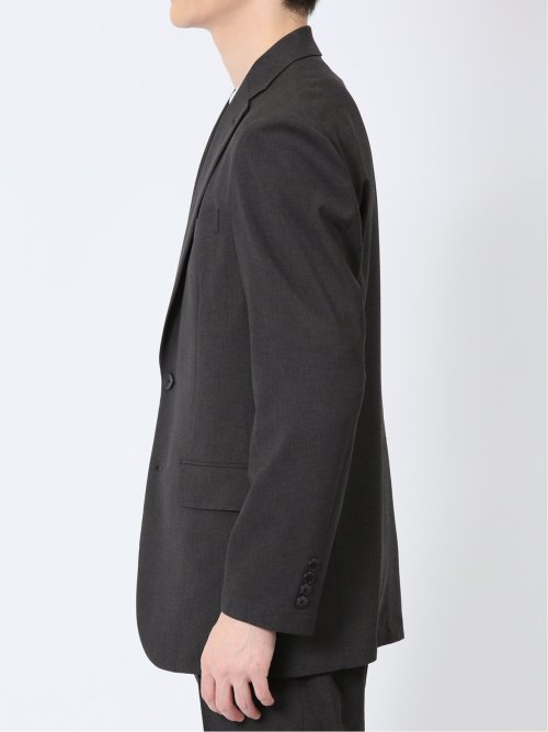 軽量ストレッチ レギュラーフィット 2ボタン2ピーススーツ 千鳥黒