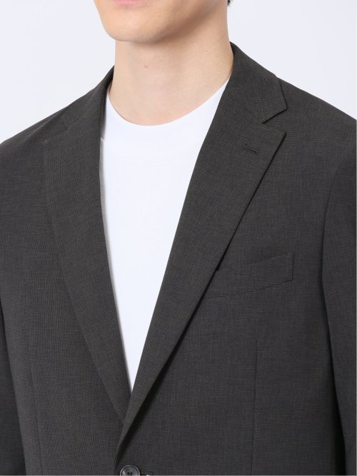 軽量ストレッチ レギュラーフィット 2ボタン2ピーススーツ 千鳥黒