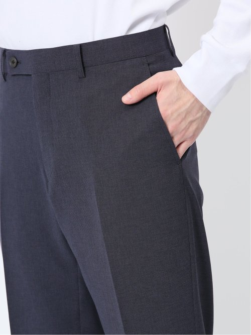 軽量ストレッチ レギュラーフィット 2ボタン2ピーススーツ 千鳥紺