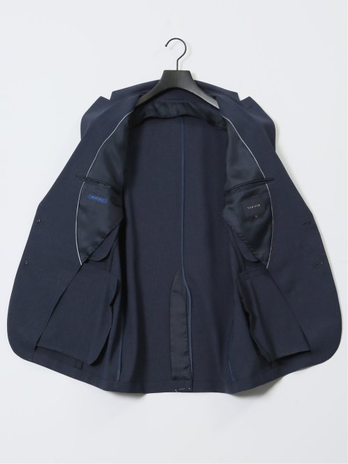 軽量ストレッチ レギュラーフィット 2ボタン2ピーススーツ 千鳥紺