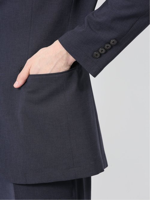 軽量ストレッチ レギュラーフィット 2ボタン2ピーススーツ 千鳥紺