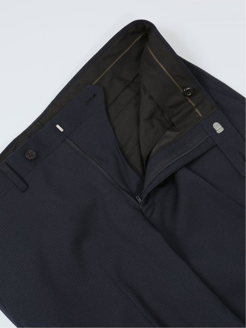 ストレッチウォッシャブル レギュラーフィット 2ボタン3ピーススーツ 組織紺