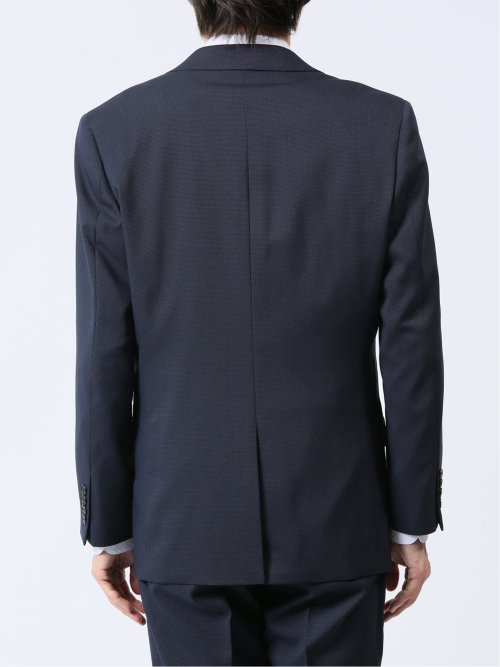 ストレッチウォッシャブル レギュラーフィット 2ボタン3ピーススーツ 組織紺