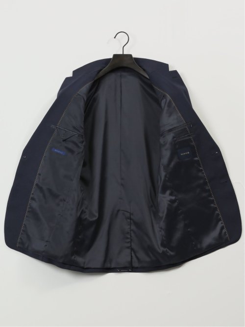 ストレッチウォッシャブル レギュラーフィット 2ボタン3ピーススーツ 組織紺