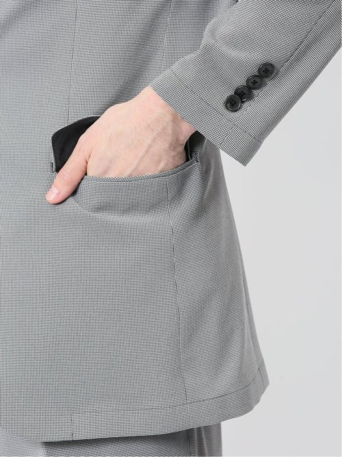 軽量ストレッチ レギュラーフィット 2ボタン2ピーススーツ 千鳥シロ×クロ