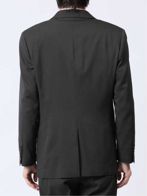 ストレッチウォッシャブル レギュラーフィット 2ボタン3ピーススーツ 組織グレー