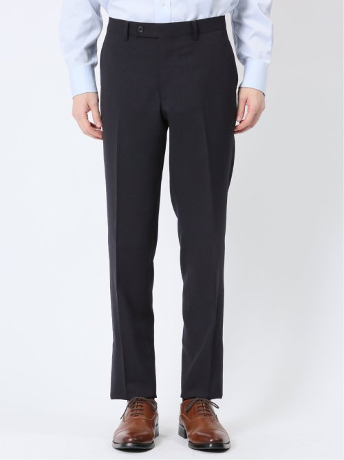 軽量メッシュ レギュラーフィット 2ボタン2ピーススーツ チェック紺