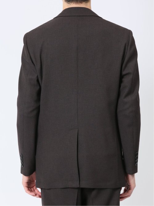 軽量メッシュ レギュラーフィット 2ボタン2ピーススーツ チェックこげ茶