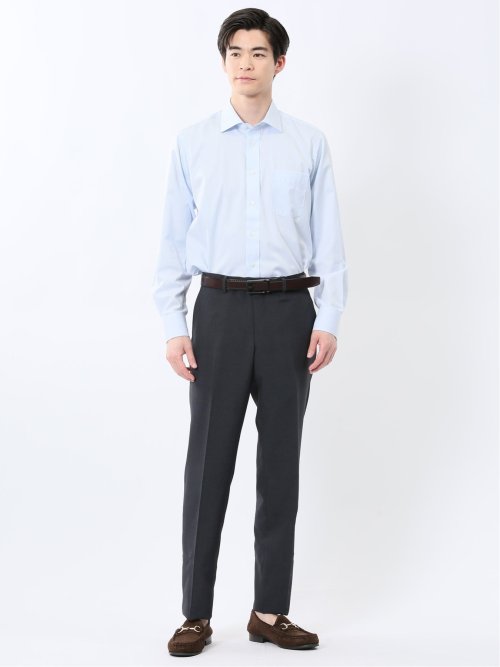 ストレッチウォッシャブル レギュラーフィット 2ボタン2パンツスーツ チェックグレー