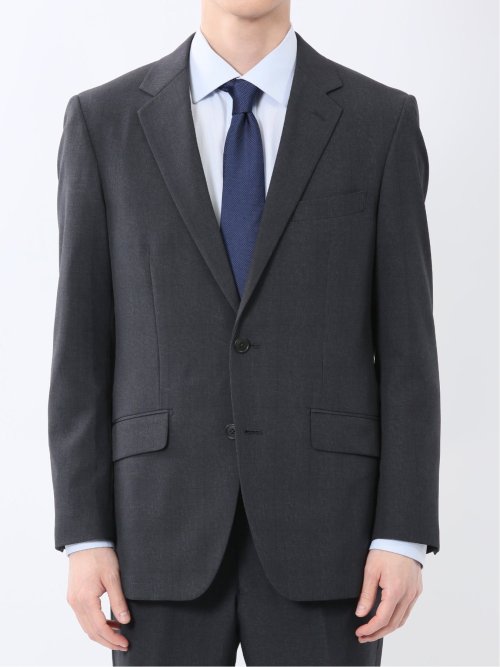 ストレッチウォッシャブル レギュラーフィット 2ボタン2パンツスーツ チェックグレー