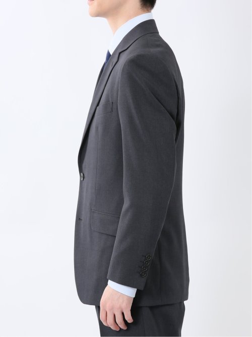 ストレッチウォッシャブル レギュラーフィット 2ボタン2パンツスーツ チェックグレー