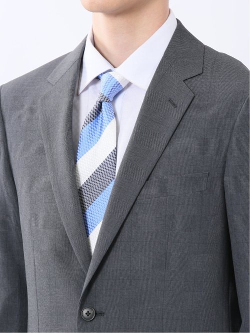 ストレッチウォッシャブル レギュラーフィット 2ボタン2パンツスーツ チェックグレー