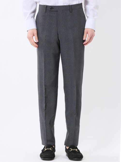 ストレッチウォッシャブル レギュラーフィット 2ボタン2パンツスーツ チェックグレー