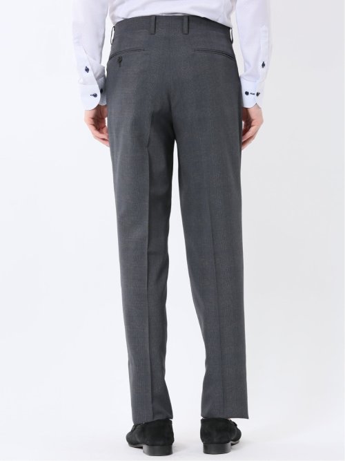 ストレッチウォッシャブル レギュラーフィット 2ボタン2パンツスーツ チェックグレー