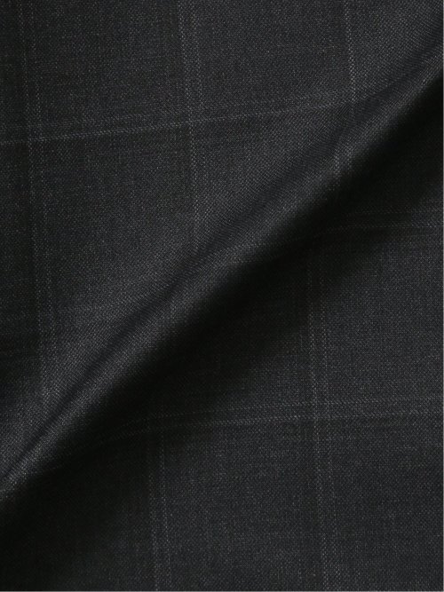 ウール混 レギュラーフィット 2ボタン3ピーススーツ チェックグレー